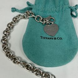 Tiffany & Co. Sterling Silver Heart Bracelet 