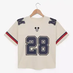 Disney Mickey Mouse Women's Cropped Football Jersey — BoxLunch Exclusive