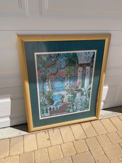 Framed Antique Garden Poster