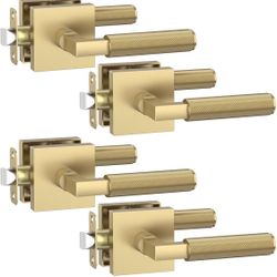 4 Pack Champagne Bronze Passage Door Handles,  X(51)