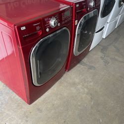 LG front load washer and gas dryer with 90 day warranty