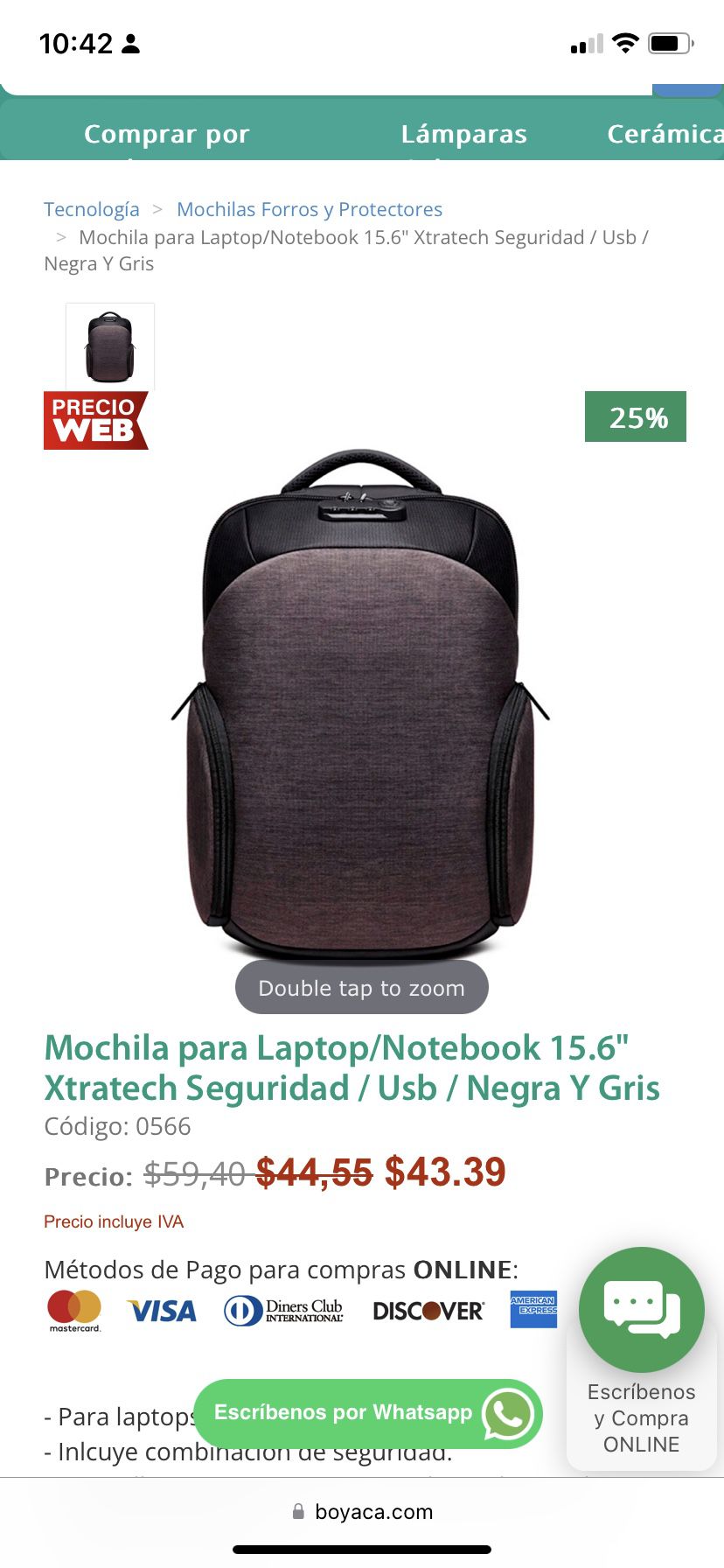 NEW Backpack / Mochila With Lock