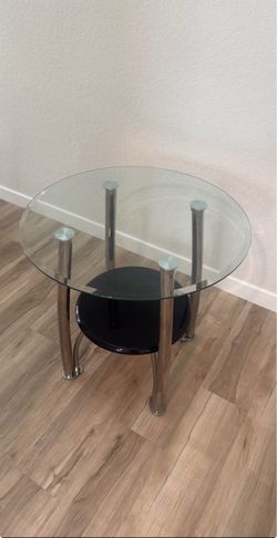 Ashley Furniture Glass and Chrome End Table