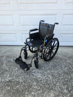 Wheelchair Medical Mobility Device Medline Black Rolling Collapsible Mobility Chair Office Furniture