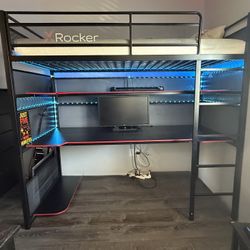 xrocker gaming loft bed With Desk (twin)