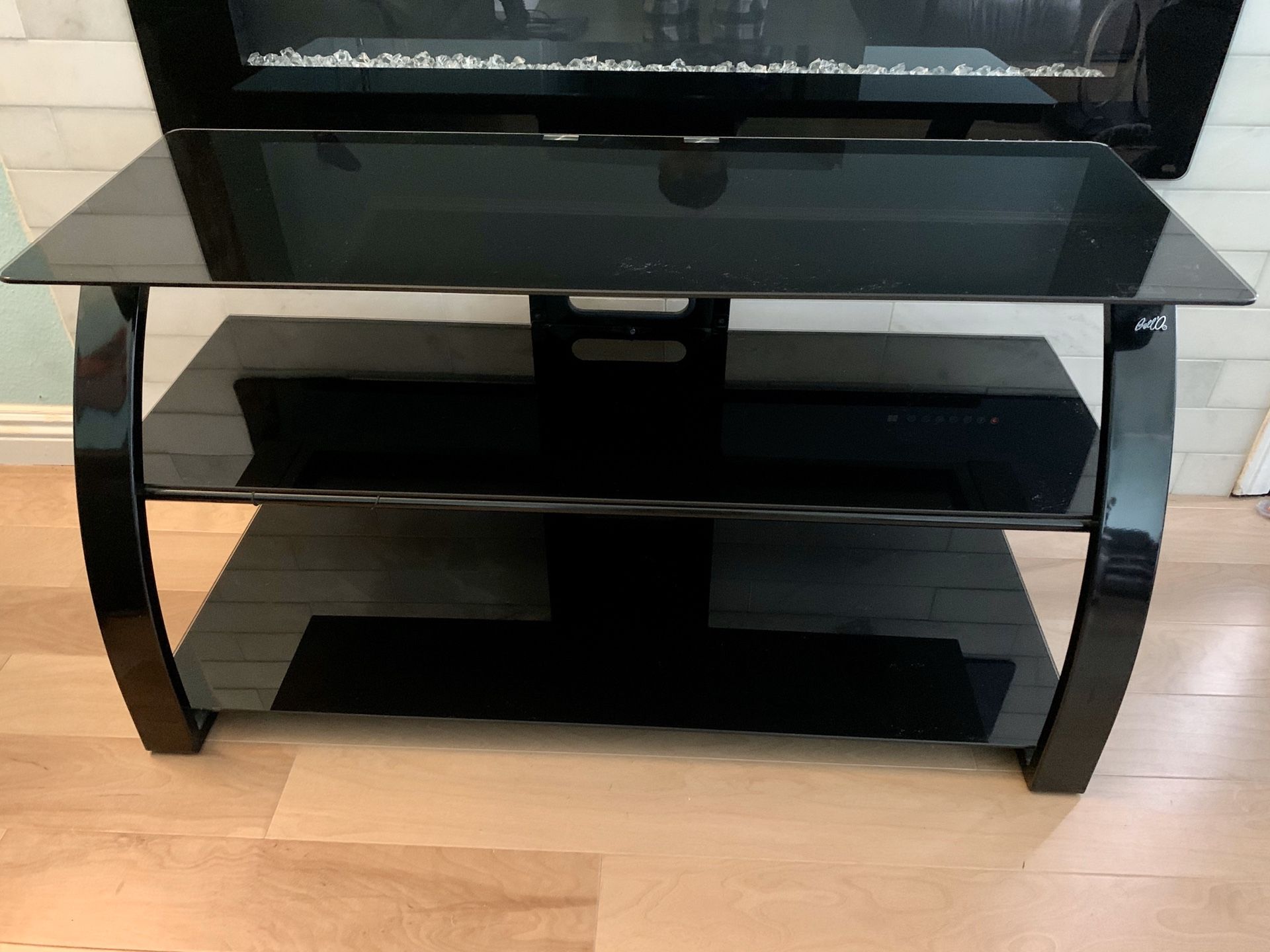 Glass TV stand, like new
