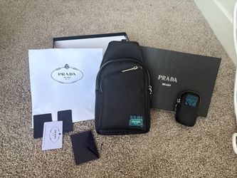 Prada Milano Black Nylon Sling Bag