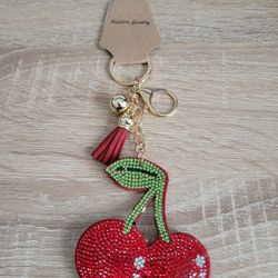 Cherry Bling Bag Charm/Keychain