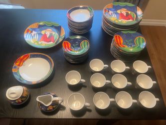 Vintage Misono Cafe Paris 61-Piece Stoneware Dinnerware Set 1994