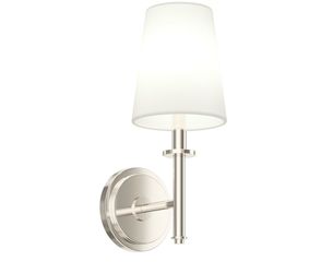 Kichler Kleine 1-Light Traditional Wall Mount Sconce Polished Nickel