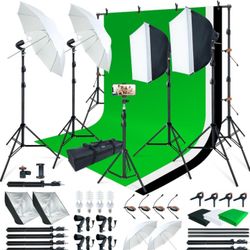 Pod Cast Set Up With Green Screen  And Camera 