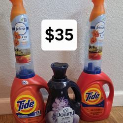 Tide Detergent, Downy and Febreze spray Bundle $35 Near Costco In Panama Line #93313