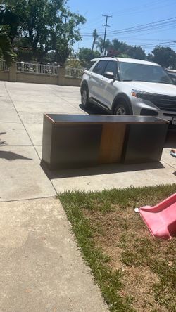 Metal frame with drawers