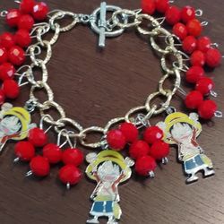 Luffy Inspired Charm Bracelet 