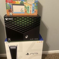 Nintendo Switch Animal Crossing: New Horizons Special Edition, the Xbox Series X, and the PlayStation 5