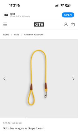 Kith wagwear dog leash yellow