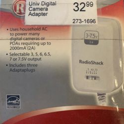 RADIO SHACK DIGITAL CAMERA POWER SUPPLY AC-To DC Power Adapter (contact info removed) 