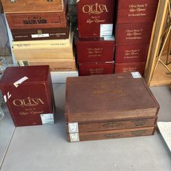 18 Empty Cigar Boxes…..Please See Descriptions!