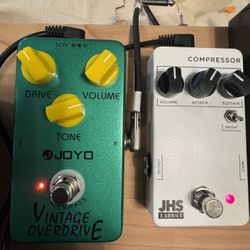 Guitar Pedals- JHS 3 Series compressor, Joyo Overdrive