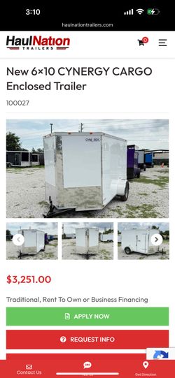 New 6×10 CYNERGY CARGO Enclosed Trailer