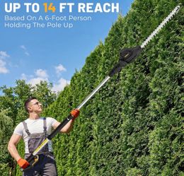 Pole hedge trimmer 14feet reach (no battery)