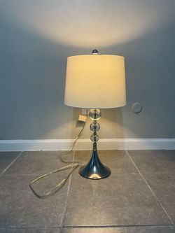 Table Lamp with Chrome Base