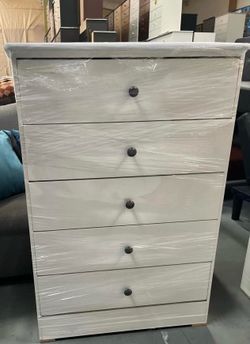 5 Drawer white color