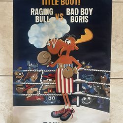 Bullwinkle vs Boris 1994 Boxing Poster