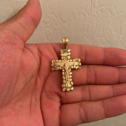 10k Gold Nugget Cross