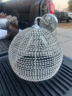 Quoizel Tango polished chrome twisted metal dome pendant light
