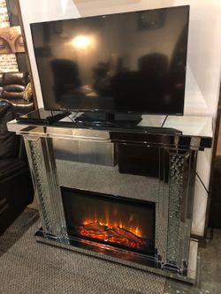 Mirrored Fireplace