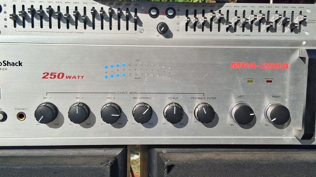 Radioshck PA System! Amp And speakers