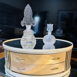 MCM Art Deco,, mirror top Jewelry Box With Two Drawers