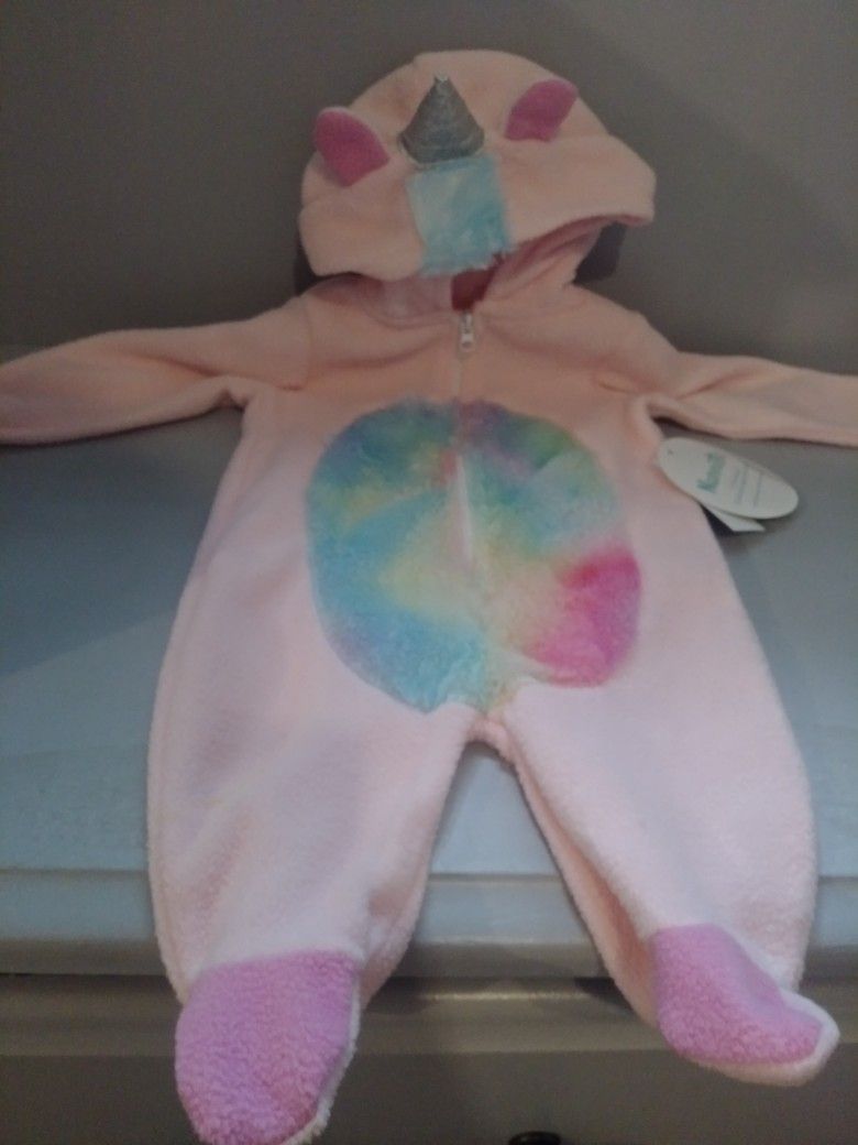 Baby Girl Unicorn Onesie Sleeper Costume