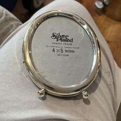 Silver Plated 4x5 Picture Frame 