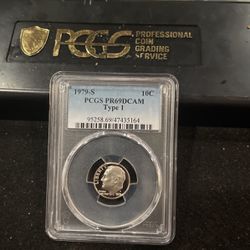 1979 S Gem Proof Type 1 Roosevelt Dime Graded At PR69 With A Deep Cameo 11-20