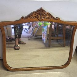 Antique Wood Mirror