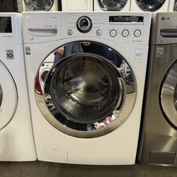 LG white front load washer