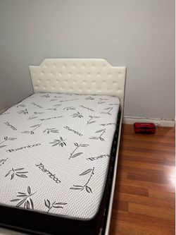 Queen bed frame with mattress all new furniture free delivery free installation