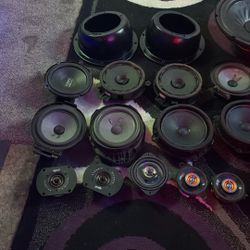 Multiple Sets Of Various Speakers Brands Including Bose Infinity Polk Audio Jbl