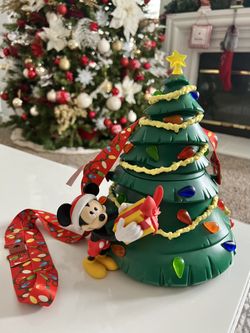 Disney’s Mickey Mouse Christmas Tree Popcorn Bucket With Lights