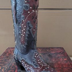 NEW COWBOY BOOTS SIZE 5 And 5.5 Real Cowhide Leather 