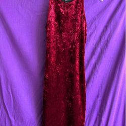 Red Velour Dress (tank Style)