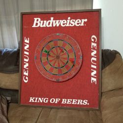 rare vintage big dartboard budweiser