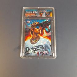 Shohei Ohtani Slab Cracked Ice REFRACTOR Original Art Novelty Card 