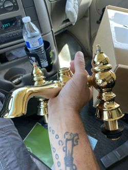 7” Span Solid Brass With White Toggles.