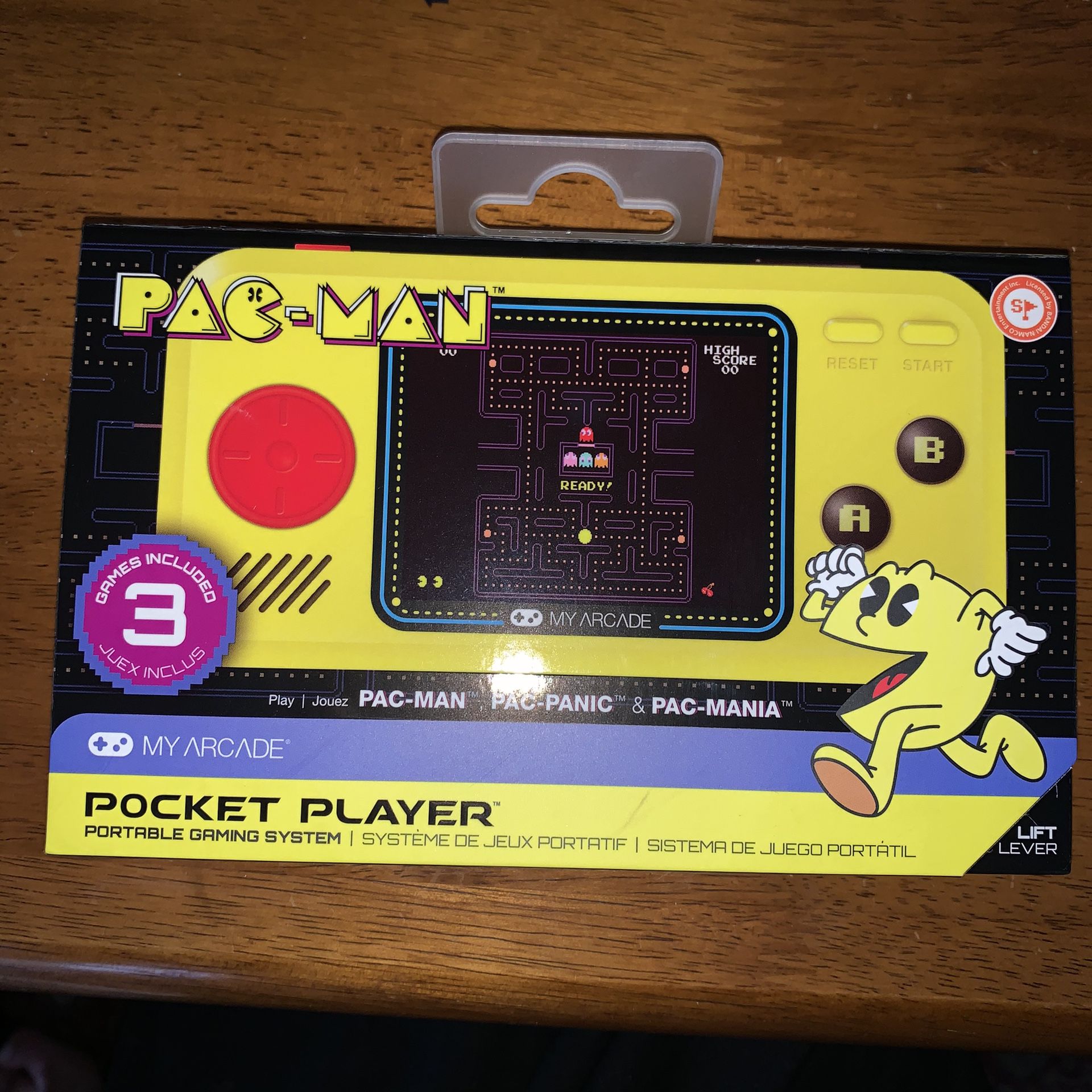 NEW Pac-Man Arcade Handheld Gaming Console Toy Pac Man Pacman