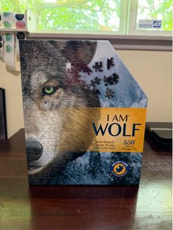 I Am Wolf Head-Shaped Jigsaw Puzzle - Complete 550 Pieces