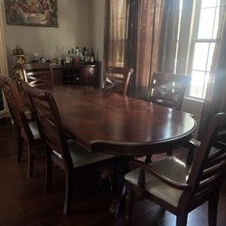 Real wood tables And Chair. Dining Room Table Set 