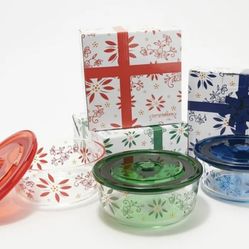 Teme-tatione Set. of (3) 24-oz Glass Storage Boule w/Gift Boxes